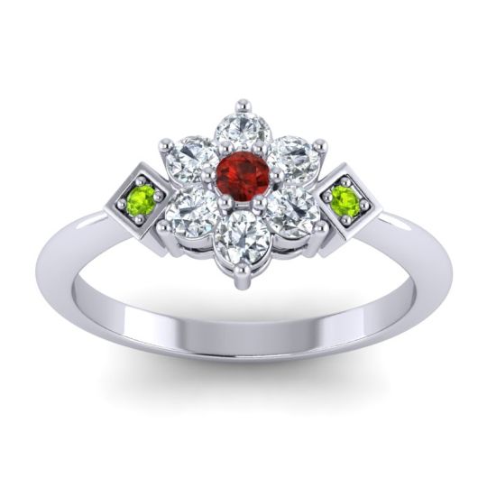 Simple Floral Pave Abja Ring
