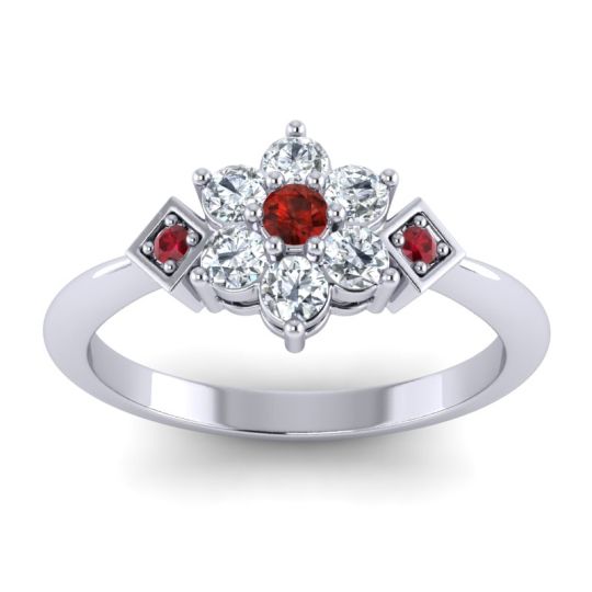 Simple Floral Pave Abja Ring