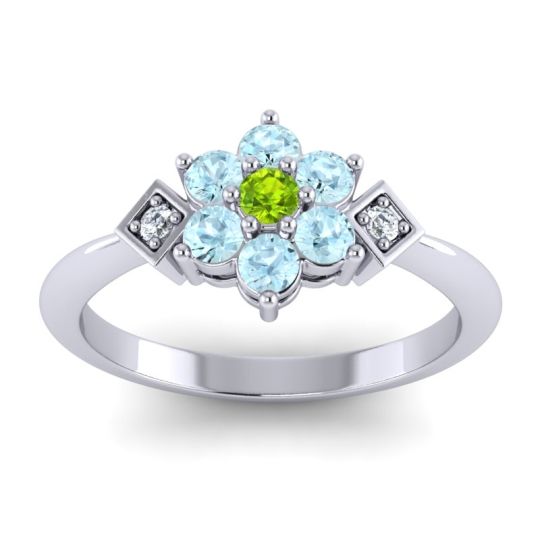 Simple Floral Pave Abja Ring