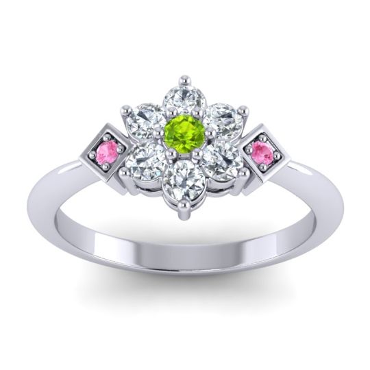 Simple Floral Pave Abja Ring