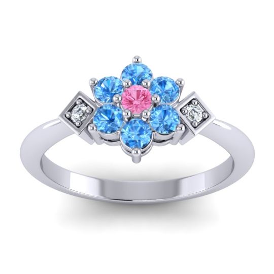 Simple Floral Pave Abja Ring