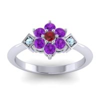 Simple Floral Pave Abja Ring