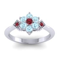 Simple Floral Pave Abja Ring