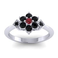 Ruby Fashion Ring In Palladium With Black Onyx – Abja Simple Ring