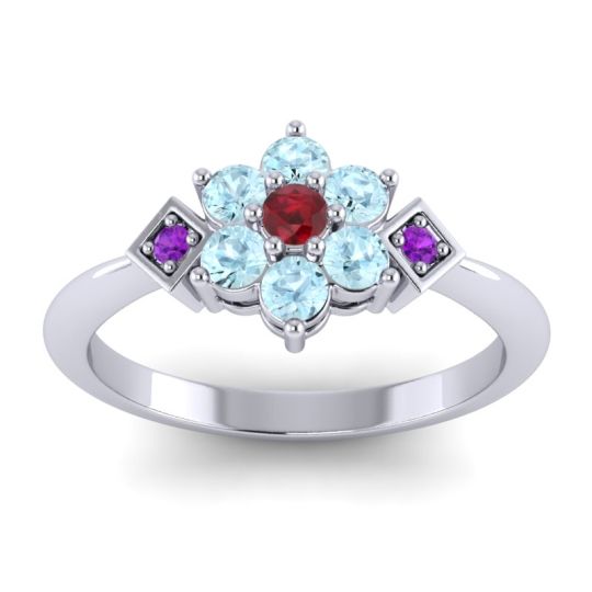 Simple Floral Pave Abja Ring