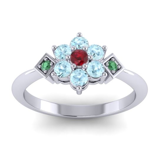 Simple Floral Pave Abja Ring