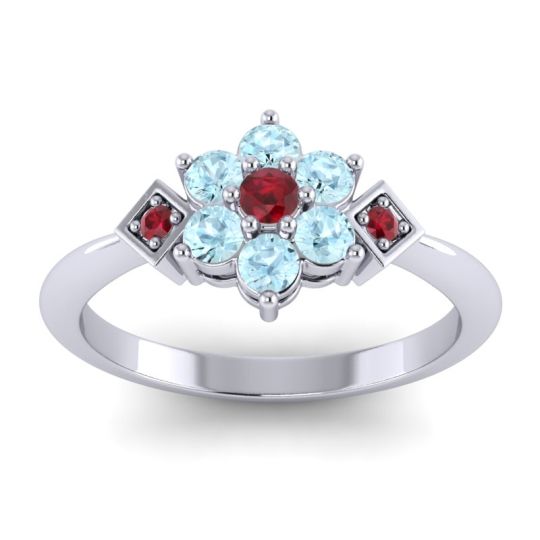 Simple Floral Pave Abja Ring