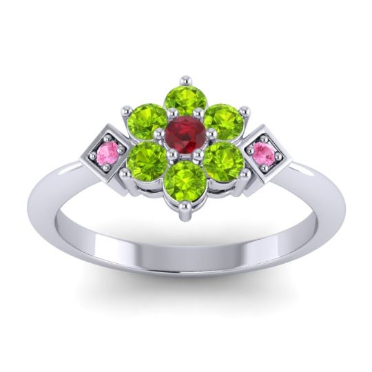 Simple Floral Pave Abja Ring