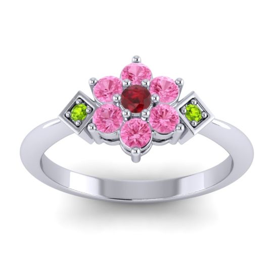 Simple Floral Pave Abja Ring