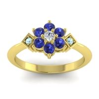 Simple Floral Pave Abja Ring