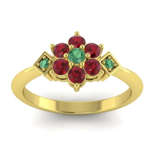 Simple Floral Pave Abja Ring