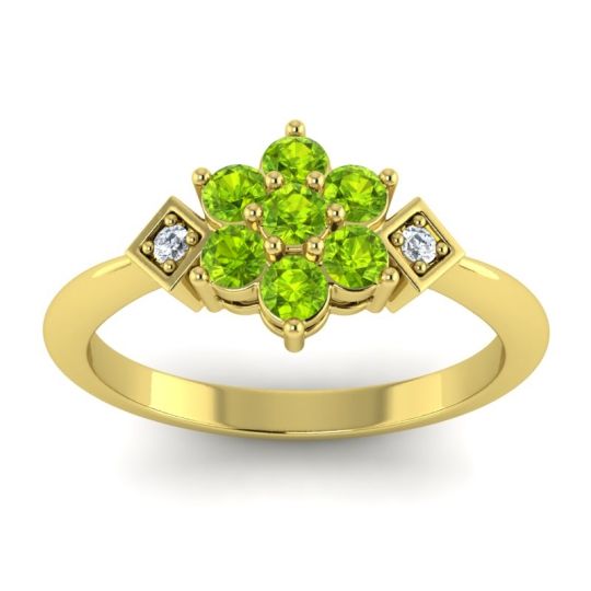 Simple Floral Pave Abja Ring