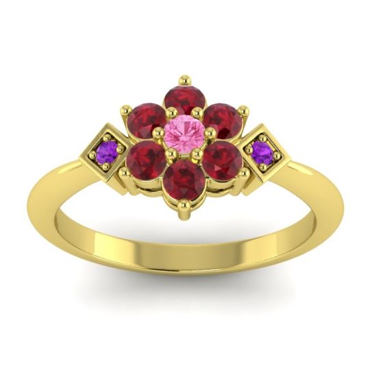 Simple Floral Pave Abja Ring