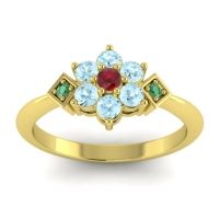 Simple Floral Pave Abja Ring
