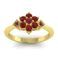 Simple Floral Pave Abja Ring