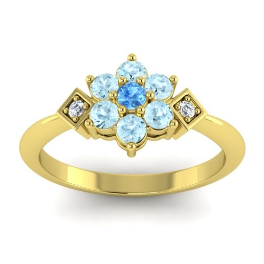 Simple Floral Pave Abja Ring