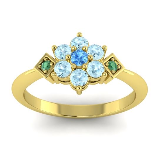 Simple Floral Pave Abja Ring