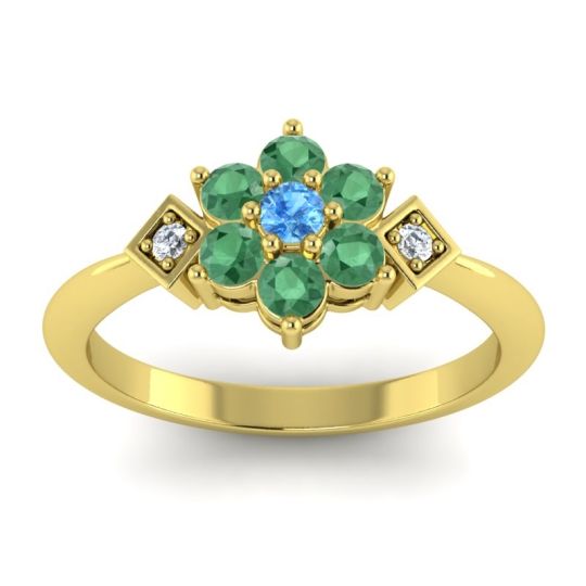Simple Floral Pave Abja Ring