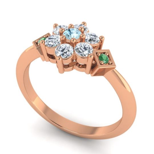 Simple Floral Pave Abja Ring