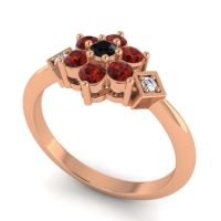 Simple Floral Pave Abja Ring