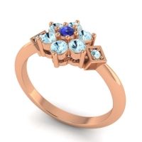 Simple Floral Pave Abja Ring