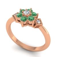 Simple Floral Pave Abja Ring
