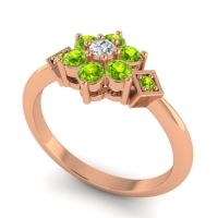 Simple Floral Pave Abja Ring