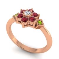 Simple Floral Pave Abja Ring