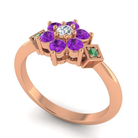 Simple Floral Pave Abja Ring