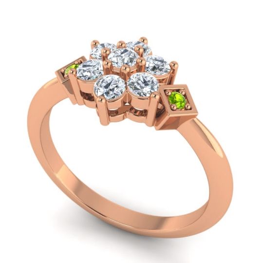 Simple Floral Pave Abja Ring