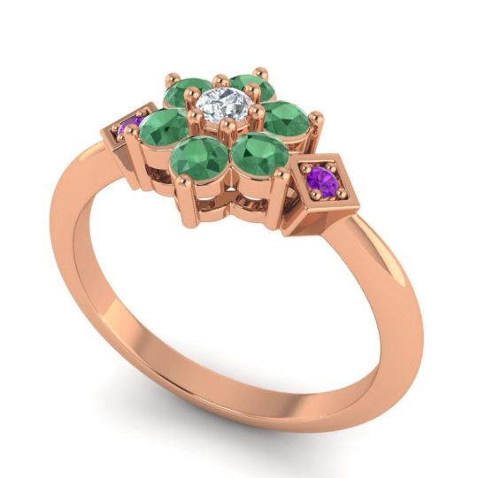 Simple Floral Pave Abja Ring