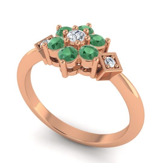 Simple Floral Pave Abja Ring