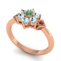 Simple Floral Pave Abja Ring