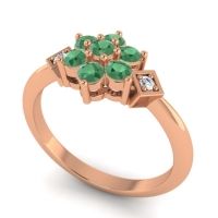 Simple Floral Pave Abja Ring