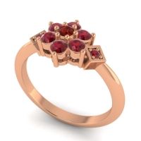 Simple Floral Pave Abja Ring