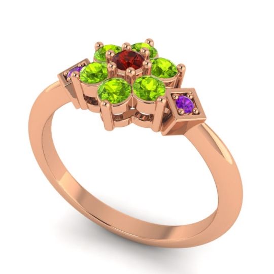 Simple Floral Pave Abja Ring