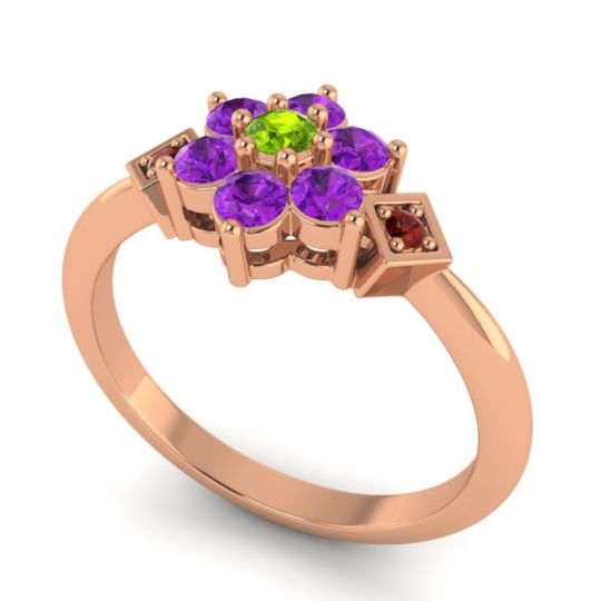 Simple Floral Pave Abja Ring