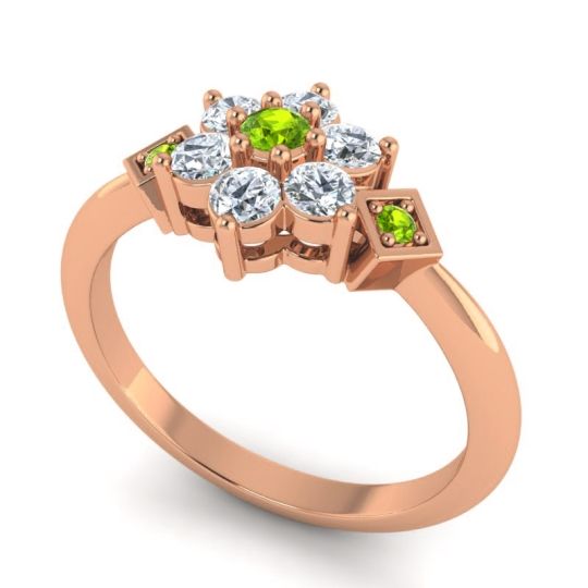 Simple Floral Pave Abja Ring