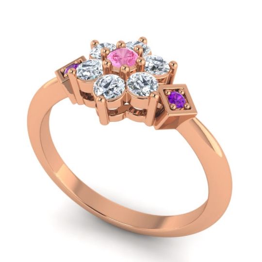 Simple Floral Pave Abja Ring