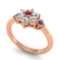 Simple Floral Pave Abja Ring