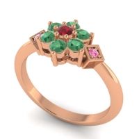 Simple Floral Pave Abja Ring