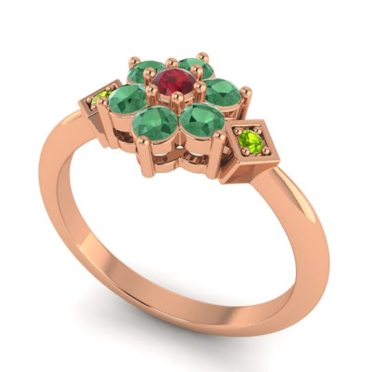 Simple Floral Pave Abja Ring