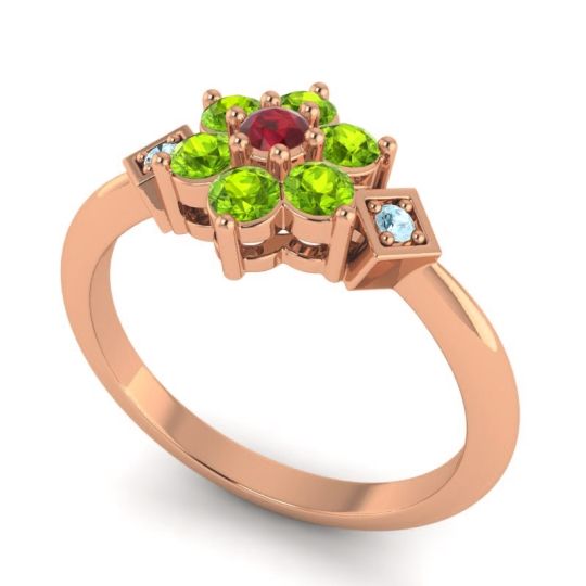 Simple Floral Pave Abja Ring