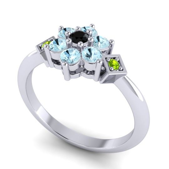 Simple Floral Pave Abja Ring