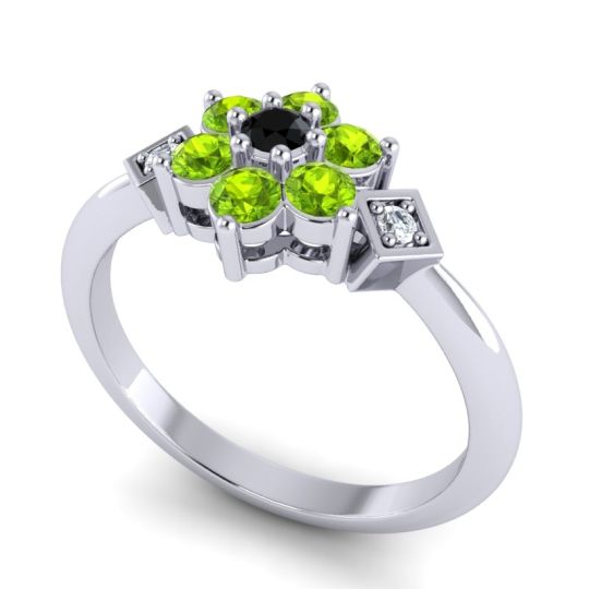 Simple Floral Pave Abja Ring