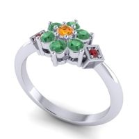 Simple Floral Pave Abja Ring