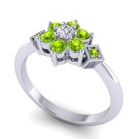 Simple Floral Pave Abja Ring