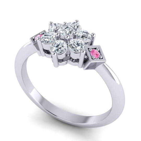 Simple Floral Pave Abja Ring