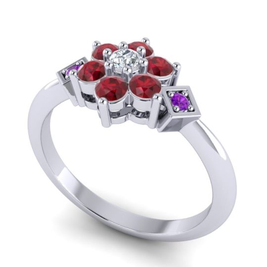 Simple Floral Pave Abja Ring