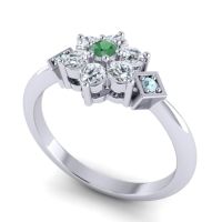 Simple Floral Pave Abja Ring